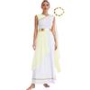 Mufeng Abiti da Festa della Greca Atena Donna Vestito Antica Romana Toga Vestito per Danza Contemporaneo Lirica Costume di Carnevale Halloween Natale Champagne A M