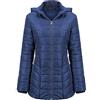 YUNCLOS Giacca da donna calda con cappuccio maniche lunghe cappotto invernale capispalla antivento cappotto trapuntato con tasche
