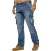 989Zé ENZO Jeans Uomo Pantaloni Casual Cargo Cotone Regular Fit Tasche Laterali EZ08 Blu 42W / 32L