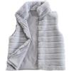 KHIRVWL Gilet in Pelliccia Sintetica Giacca Invernale Donna Elegante Giacca Lunga Senza Maniche Comodo e Caldo Gilet Pelliccia Invernale Cappotto in Peluche Giacca Cargan Gran mensioni