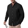 Suwangi Camicia Uomo Manica Lunga Casual Spiaggia Collo Coreana Shirts