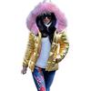 ENEN Cappotto Piumino Cotone Imbottito Parka Cappuccio Donna Invernali Elegante Giubbotto Trincea Addensare Caldo Leggero Piuma Maniche Lunghe Felpa Giacca Outwear (D'oro,S)