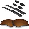 BlazerBuck Lenti di ricambio polarizzate e kit calzino per occhiali da sole Oakley Fast Jacket XL OO9156, Ambra Polarizzata, 0