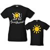 Babloo Coppia di T-Shirt Maglie Madre - Figlio/a Idea Regalo Festa della Mamma You Are My Sunshine