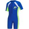 DivingBirds Costume da Bagno per Bambini con Protezione Solare, Costume da Bagno a Un Pezzo a Maniche Corte con Zip per Ragazzo e Ragazza, 4-5 anni