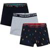 POLO RALPH LAUREN 3-Pack Boxer Briefs Corti, Nero Multi/Grigio, S (Pacco da 3) Bambini e Ragazzi