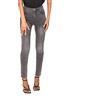 Nina Carter P076 Jeans da donna Skinny Fit, a vita alta, push-up, elasticizzati, look usato, jeans, Grigio chiaro (P076-17), L szczupły