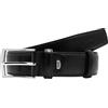 JAGUAR Cintura Uomo Pelle Nera Regolabile con Fibbia in Nickel Satinato, Cinta Firmata ed Elegante, Perfetta come Regalo Compleanno Uomo, Accessori Uomo 100% Made in Italy (Taglia 110)