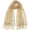 uikios Elegante sciarpa da sposa scintillante con paillettes con nappe per matrimoni, serate, feste, accessori per danza del ventre, paillettes dorate, sciarpa per matrimoni, Giallo dorato., Taglia