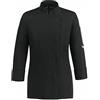 EGOCHEF Giacca Cuoco Donna 100% Microfibra, Nera, con Bottoni Automatici Manica Lunga e Schiena Traspirante in Air Plus (M)
