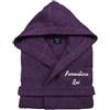Cieffepi Home Collections Solo Mio Basic Accappatoio Personalizzato con Cappuccio in Morbida Spugna idrofila Puro Cotone (L, Melanzana)