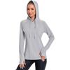BASSDASH Felpa con cappuccio da donna UPF 50+, per escursionismo, pesca, UV, a maniche lunghe, traspirante, leggera, elasticizzata