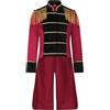 pvucpot Frac da sfilata in costume, direttore di circo, uniforme da guardia, clown, showmen, carnevale Deluxe Ringmaster Costume, Men, Red Cappotto da Showman Maestro di Circo