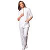Peter's abiti da lavoro Divisa Completa da Lavoro Bianco Zip Collo Coreano Unisex Cotone ESTETICA Infermiere/A