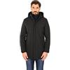 Ciabalù Parka Uomo Invernale Impermeabile Lungo con Cappuccio Rimovibile Elegante (Nero, 50)