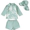 Yoolhamy Costume da Bagno per Bambino Bambini a Manica Lunga Cerniera con Cappello da Sole per Il Costume da Bagno per Neonato