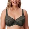 DELIMIRA Reggiseno Minimizer in Pizzo Taglie Forti | Senza Imbottitura, con Ferretto, Coppa Completa, per Donna