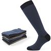 Citycalze Calze Uomo Lunghe in Caldo Cotone Soft Naturale a Righe Made in Italy da 6 paia (Taglia 40-42, 6 paia)