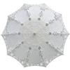 MALSSE Ombrello decorativo fatto a mano in pizzo con manico in legno parasole per donne ragazze ombrello speciale pizzo cotone, Beige