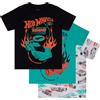 Hot Wheels, Confezione da 3 Magliette a Maniche Corte in 100% Cotone, per Ragazzi, Multicolor, Multicolore