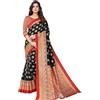 IMTRA FASHION Saree Di Seta Artistica Stampata Nera Tradizionale Indiana Con Camicetta-SELENA BLACK