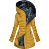 Generico Cappotto Donna Invernale Lungo Giacca Imbottita in Cotone Parka Giubbotto con Cappuccio Giacca Casual Calda Piumino Leggero Impermeabile Cappotti Pile Antivento Jacket