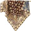 Prettystern foulard doubleface Lana e Seta 65/65 cm - sciarpa di seta bandana per donna Uomo primavera & autunno Bordeaux Blu Paisley SW31
