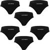 Toocool - Stock 6 Pezzi Slip Uomo Microfibra Elasticizzati Lotto Intimo Mutande LBD-W117 [L/XL,Nero]