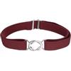 sourcing map Cintura elastica in vita da donna, senza spettacolo, elastica con fibbia piatta, per abiti, jeans, pantaloni casual, bordeaux
