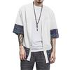 perdontoo Camicia Kimono T-Shirt Uomo Cardigan Giacca Top Casual Camicetta Vintage Elegante Estiva Coppia (Bianco, M)