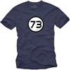 MAKAYA Maglietta Sheldon Uomo - Numero Divertenti Magico 73 T-Shirt Regali Matematica