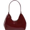 Junerain Borsa a tracolla rossa for donna Borsa hobo a mezzaluna Y2K Borsa tote piccola Borsa a tracolla da donna in pelle vegana Borsa sottobraccio Y2K rossa retrò Borsa alla moda autunnale