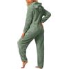 Vhersily 2026 Tuta Da Donna In Pile Teddy Intero Pigiama In Peluche Tinta Unita Con Zip Con Scollo A V, A Maniche Lunghe Morbido Pigiama Caldo da Casa per Lounge e Sleepwear Regalo di San Valentino