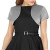 BlackButterfly Coprispalle Donna Raso Manica Corta, Argento, XL