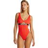 Calvin Klein Donna Costume da Bagno One Piece Schiena Scoperta, Rosso (Flaming Chili), XS