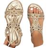 Sobzia Scarpe Ortopediche Donna,Sandali Donna Estive Gioiello Comodi Eleganti Sandalo da Spiaggia Antiscivolo Lavabili Scarpe Estivo Morbida Punta Aperta Ciabatte Leggero Bohémien Oro 41