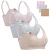 Baycat Confezione da 3 reggiseni da allattamento senza fili, senza cuciture, per maternità, allattamento, con cuscinetti rimovibili e estensori per reggiseno, reggiseni per allattamento al seno, Colore della