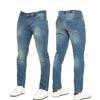 989Zé ENZO Jeans da uomo elasticizzati skinny slim fit denim pantaloni pantaloni EZ325 tutte le taglie di vita, Azzurro, W30 / L30