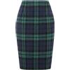 KIJSKKOPO Gonna Midi A Quadri da Donna, Rosa, A Righe Scozzesi retrò, Spacco Posteriore, Gonne Aderenti sui Fianchi, Invernale, in Tartan Spazzolato, Cerniera Posteriore, Slim, da Lavoro, Ufficio,