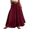 Generico Gonne Lunghe Estive Donna Linea A Tinte Unite Compresa La Cintura - Abbigliamento Donna Estivo Gonna Basic Affascinante Moda Traspirante, Gonne Festa Spiaggia Vacanze