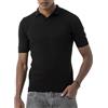 RED BRIDGE Redbridge by Tarz Cool - Polo a maglia fine con motivo strutturato, maniche corte, slim fit, look casual, Nero , XL