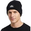TOP-EX PolarWool™ 100% lana merino berretto a maglia cappello invernale caldo per uomo e donna antivento traspirante berretto beanie nero M-XXL, XL/XXL
