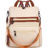 ECOTISH Zaino Donna in Cuoio Morbido Daypack Scuola Casual 2 in 1 come Zaino e Tracolla,Borsa e Zaino a Spalla in Moda da Donna per Scuola, Shopping, Universita, Liceo e Viaggio