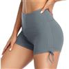 VUTRU Costume da bagno da donna, pantaloncini a vita alta, ad asciugatura rapida, pantaloncini da yoga, leggings da yoga, grigio., XS