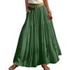 Generico Gonna Lunga Donna Estiva Compresa La Cintura Tinte Unite Linea A con Tasche - Abbigliamento Donna Estivo Gonna Elasticizzati Comodo Morbido Basic, Gonne Festa Spiaggia Vacanze