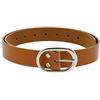 FASHIONGEN - Cintura Donna Larga 3 cm, Vera Pelle HENRIETTA - Cammello, 85