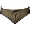 Emporio Armani Slip Mare Costume Piscina Elastico in Vita con Coulisse Esterna Beachwear Articolo EM000685 AF20445, F1039 Stripe Nut - Black, S