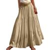 Generico Gonne Lunghe Estive Donna Linea A con Tasche Tinte Unite Compresa La Cintura - Moda Donna 2026 Gonna Morbido Basic Unico Semplice, Gonne Vacanze Casual Spiaggia