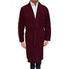 SGARLATA HOME Vestaglia da Camera per Uomo in Lana e Cashmere modello Scialle Classico art. Londra (IT, Testo, M, Regular, Regular, Bordeaux)