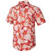 Enlision Camicia Hawaiana Uomo Manica Corta Estiva Arancione Floreale Casual Camicie Stampa Hawaiane Spiaggia Vacanza con Tasca XL